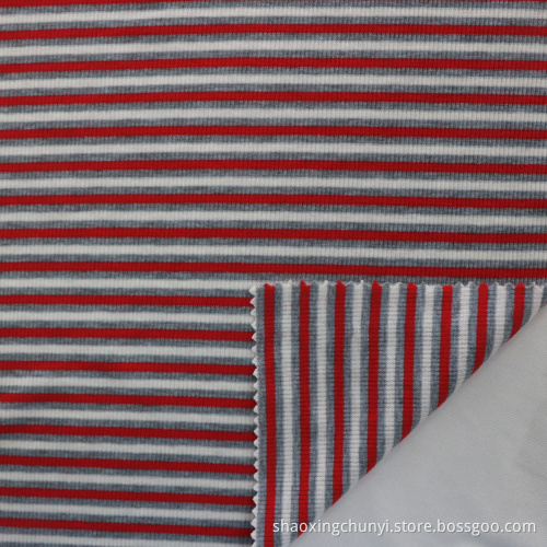 Customized Color Soft And Stretchy Stripe Pattern Yarn Dyed 2x2 Rib Fabrics For Sweater dress/Garment